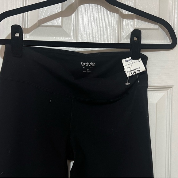 NWT M Calvin Klein Performance Black Leggings Zippers - Picture 5 of 5